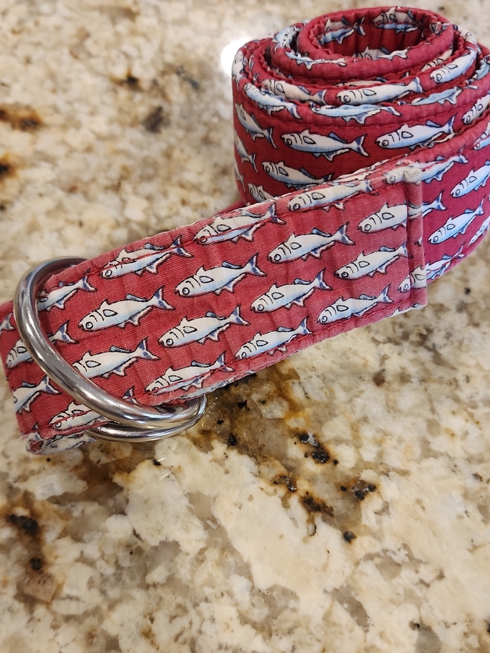 Vineyard Vines Coral Fish Print 100% Cotton Belt